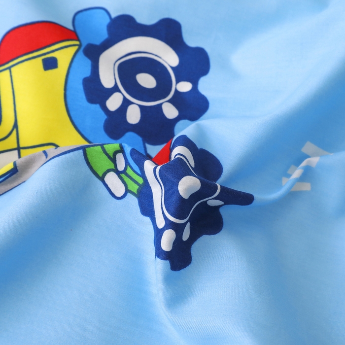 91家纺网 家纺一手货源 找家纺 梵赫 2025新款小版全棉纯棉卡通幼儿园儿童三件套套件 小汽车-蓝