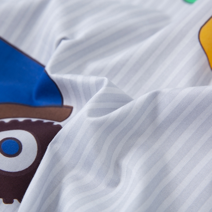 91家纺网 家纺一手货源 找家纺 梵赫 2025新款小版全棉纯棉卡通幼儿园儿童三件套套件 小挖机