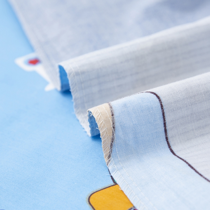 91家纺网 家纺一手货源 找家纺 梵赫 2025新款小版全棉纯棉卡通幼儿园儿童三件套套件 小挖机