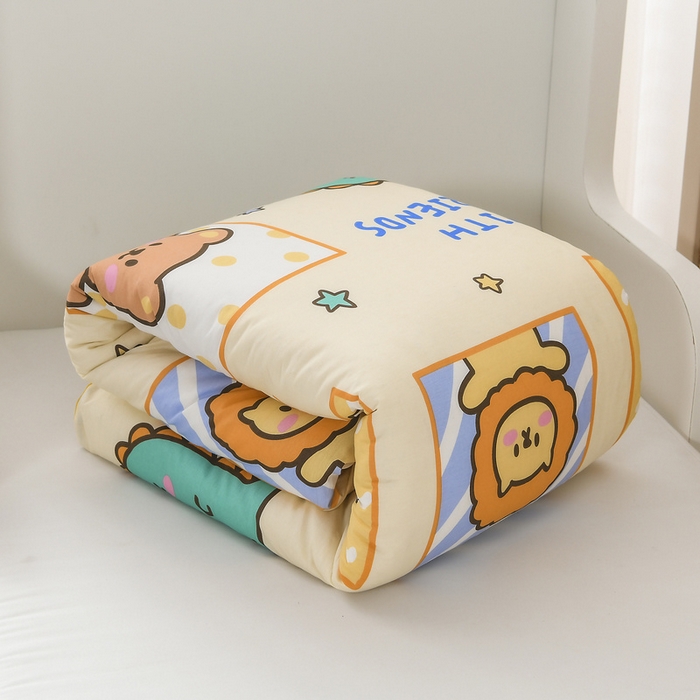 91家纺网 家纺一手货源 找家纺 梵赫 2025新款小版全棉纯棉卡通幼儿园儿童三件套套件 小熊甜心