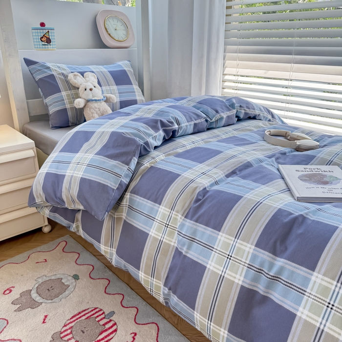 91家纺网 家纺一手货源 找家纺 简冠家纺 2025新款全棉学生三件套宿舍三件套纯棉学生床垫羽丝绒被子被芯 青木时光