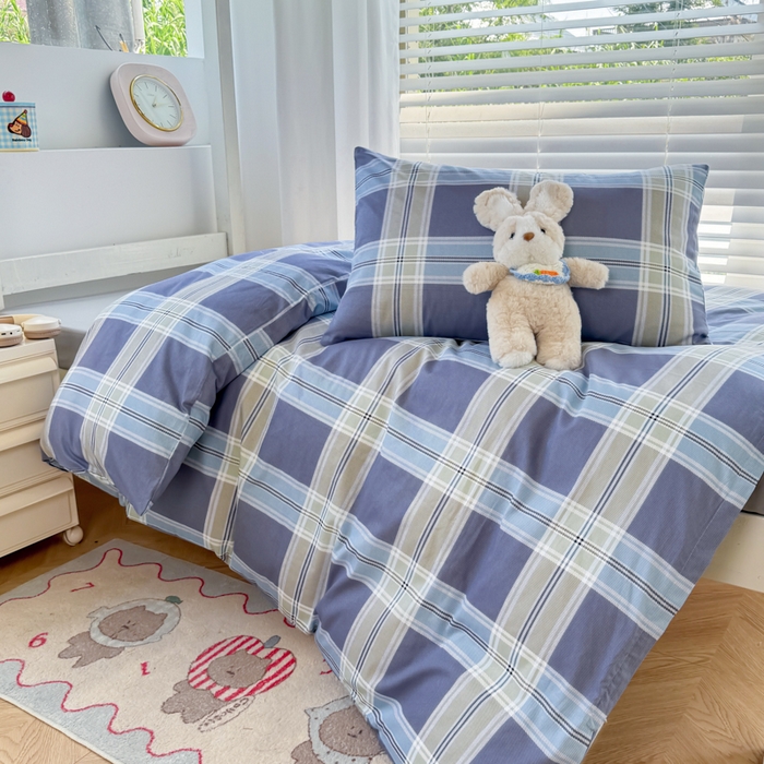 91家纺网 家纺一手货源 找家纺 简冠家纺 2025新款全棉学生三件套宿舍三件套纯棉学生床垫羽丝绒被子被芯 青木时光