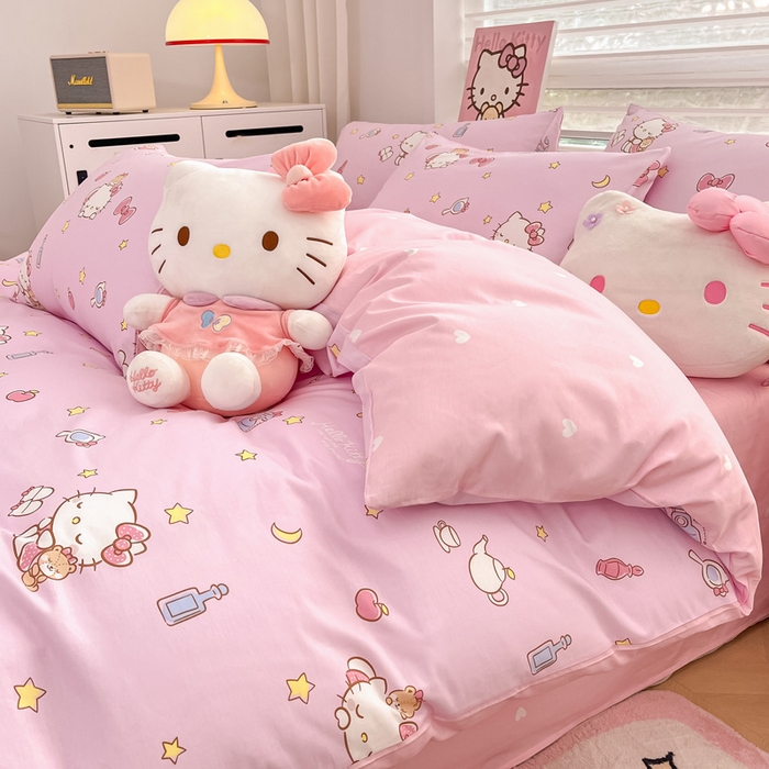 91家纺网 家纺一手货源 找家纺 暮思家居 2025新款正版授权三丽鸥全棉纯棉四件套系列-第三批 美美凯蒂