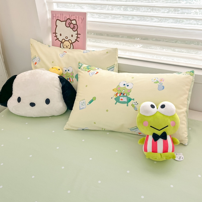 91家纺网 家纺一手货源 找家纺 暮思家居 2025新款正版授权三丽鸥全棉纯棉四件套系列-第三批 萌萌大眼蛙