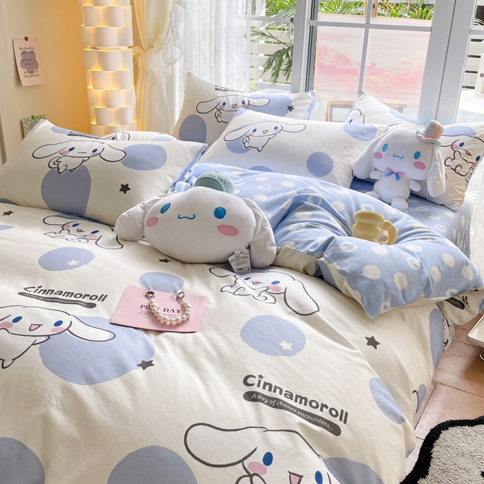 91家纺网 家纺一手货源 找家纺 暮思家居 2025新款正版授权三丽鸥全棉纯棉四件套系列-第三批 萌萌玉贵狗