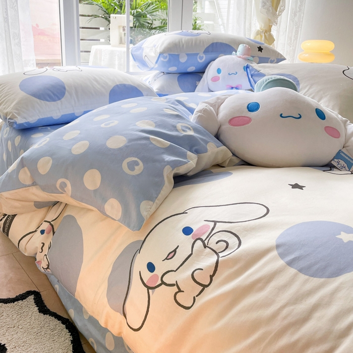 91家纺网 家纺一手货源 找家纺 暮思家居 2025新款正版授权三丽鸥全棉纯棉四件套系列-第三批 萌萌玉贵狗