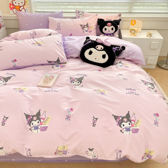 91家纺网 家纺一手货源 找家纺 暮思家居 2025新款正版授权三丽鸥全棉纯棉四件套系列-第三批 梦幻库洛米