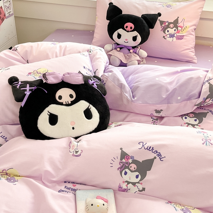 91家纺网 家纺一手货源 找家纺 暮思家居 2025新款正版授权三丽鸥全棉纯棉四件套系列-第三批 梦幻库洛米