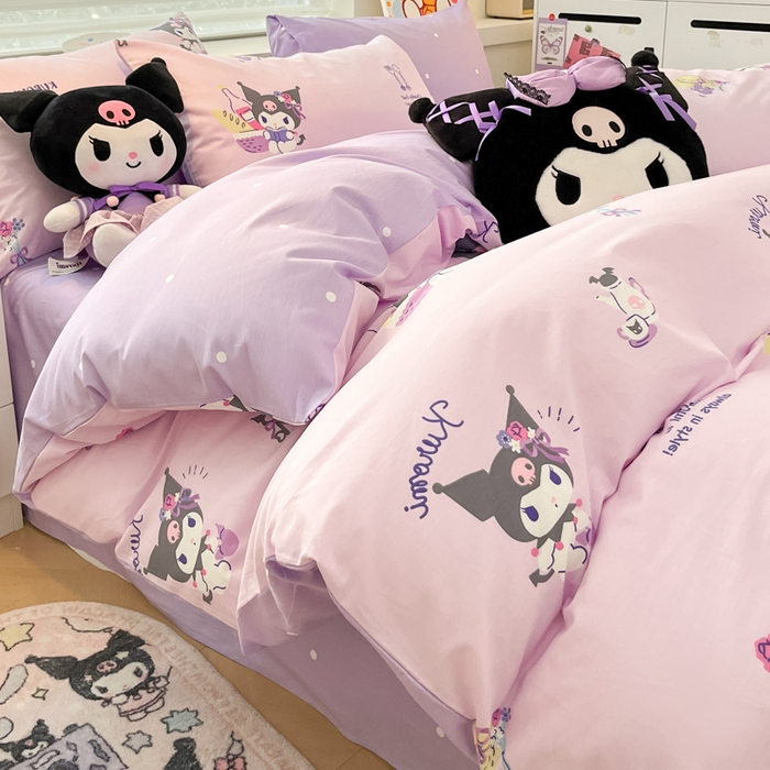 91家纺网 家纺一手货源 找家纺 暮思家居 2025新款正版授权三丽鸥全棉纯棉四件套系列-第三批 梦幻库洛米