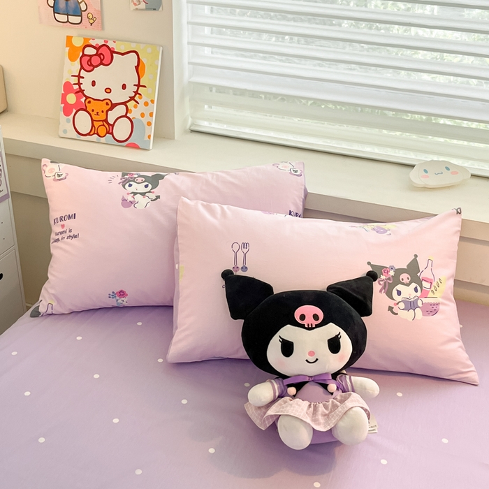 91家纺网 家纺一手货源 找家纺 暮思家居 2025新款正版授权三丽鸥全棉纯棉四件套系列-第三批 梦幻库洛米