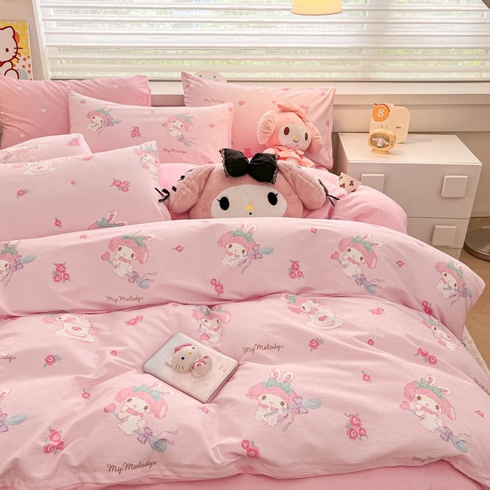 91家纺网 家纺一手货源 找家纺 暮思家居 2025新款正版授权三丽鸥全棉纯棉四件套系列-第三批 魔法美乐蒂