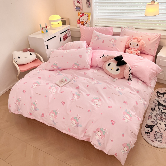 91家纺网 家纺一手货源 找家纺 暮思家居 2025新款正版授权三丽鸥全棉纯棉四件套系列-第三批 魔法美乐蒂