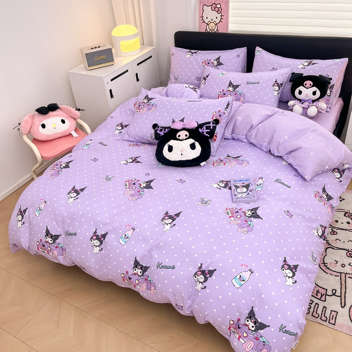 91家纺网 家纺一手货源 找家纺 暮思家居 2025新款正版授权三丽鸥全棉纯棉四件套系列-第三批 汽车库洛米