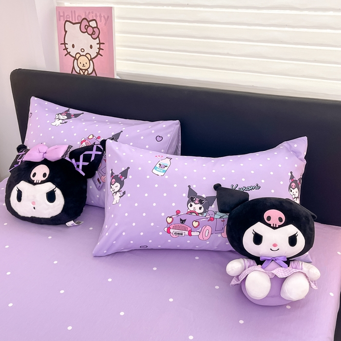 91家纺网 家纺一手货源 找家纺 暮思家居 2025新款正版授权三丽鸥全棉纯棉四件套系列-第三批 汽车库洛米