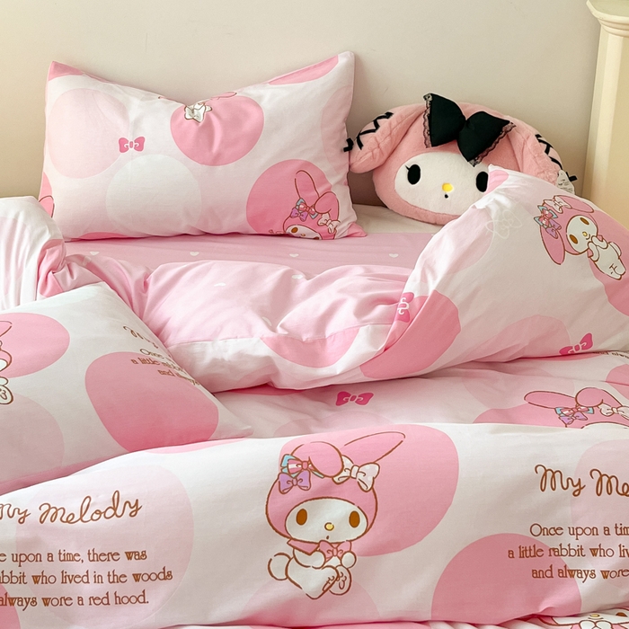 91家纺网 家纺一手货源 找家纺 暮思家居 2025新款正版授权三丽鸥全棉纯棉四件套系列-第三批 圈圈美乐蒂