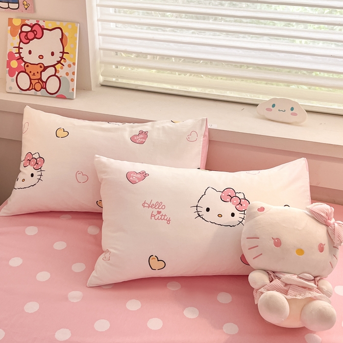 91家纺网 家纺一手货源 找家纺 暮思家居 2025新款正版授权三丽鸥全棉纯棉四件套系列-第三批 少女凯蒂