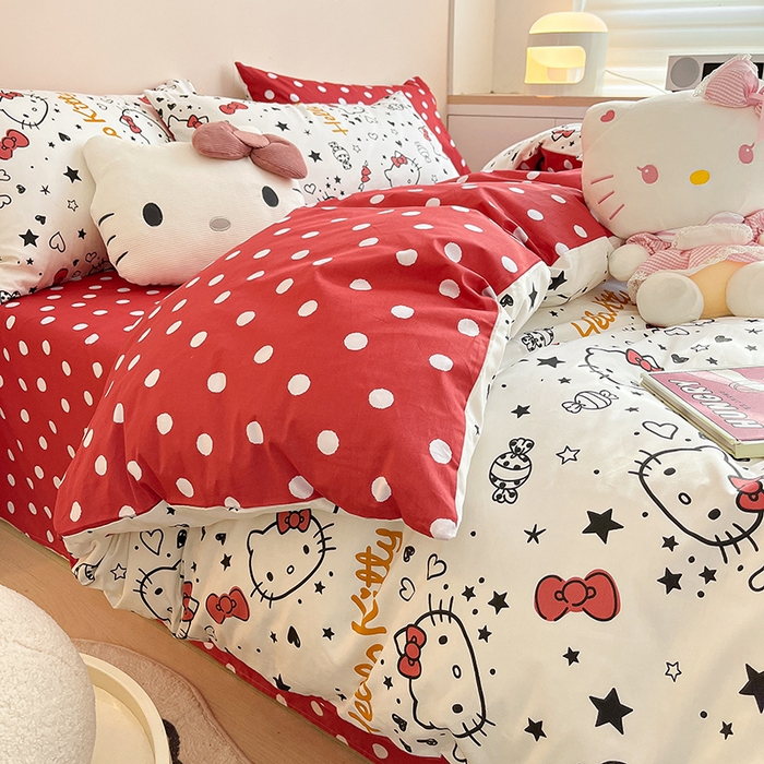 91家纺网 家纺一手货源 找家纺 暮思家居 2025新款正版授权三丽鸥全棉纯棉四件套系列-第三批 糖果KT