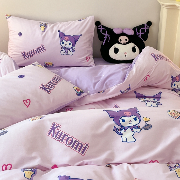 91家纺网 家纺一手货源 找家纺 暮思家居 2025新款正版授权三丽鸥全棉纯棉四件套系列-第三批 甜甜库洛米