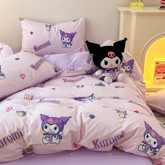 91家纺网 家纺一手货源 找家纺 暮思家居 2025新款正版授权三丽鸥全棉纯棉四件套系列-第三批 甜甜库洛米