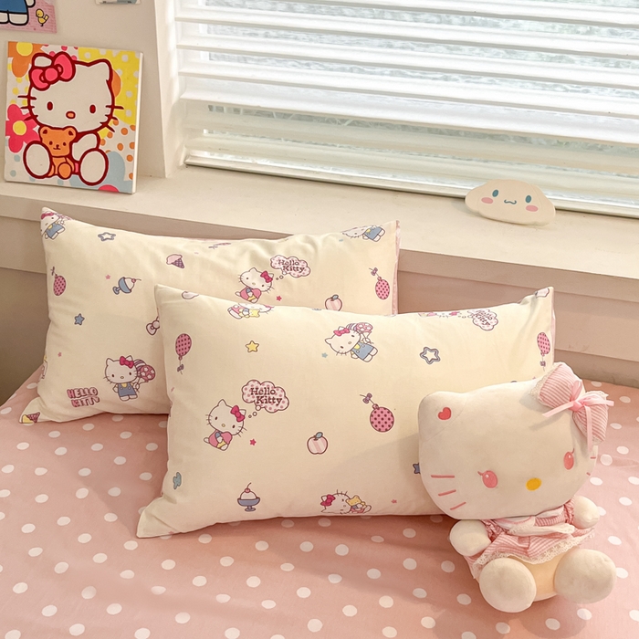 91家纺网 家纺一手货源 找家纺 暮思家居 2025新款正版授权三丽鸥全棉纯棉四件套系列-第三批 甜筒凯蒂