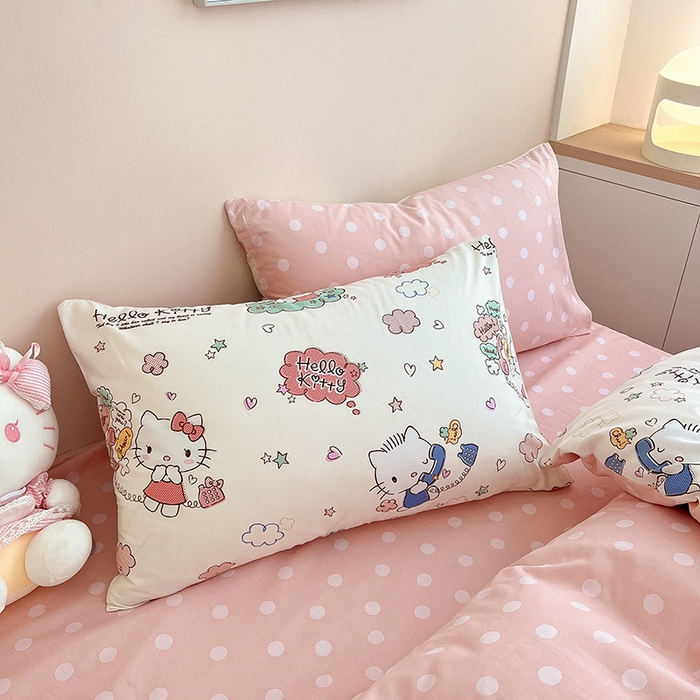 91家纺网 家纺一手货源 找家纺 暮思家居 2025新款正版授权三丽鸥全棉纯棉四件套系列-第三批 甜心KT