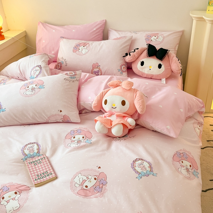 91家纺网 家纺一手货源 找家纺 暮思家居 2025新款正版授权三丽鸥全棉纯棉四件套系列-第三批 小兔美乐蒂