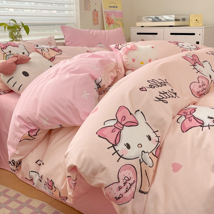 91家纺网 家纺一手货源 找家纺 暮思家居 2025新款正版授权三丽鸥全棉纯棉四件套系列-第三批 音乐KT