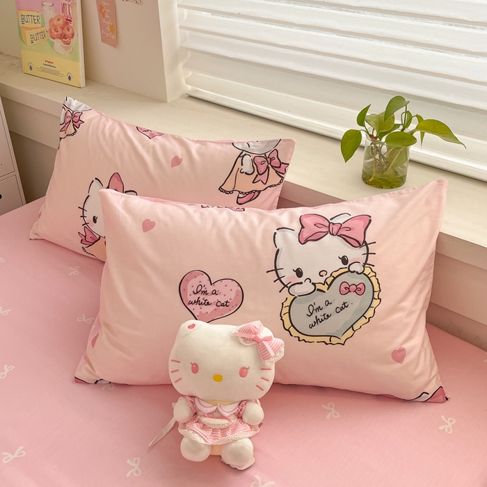 91家纺网 家纺一手货源 找家纺 暮思家居 2025新款正版授权三丽鸥全棉纯棉四件套系列-第三批 音乐KT