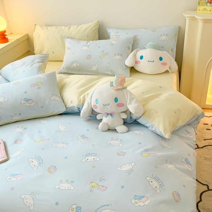 91家纺网 家纺一手货源 找家纺 暮思家居 2025新款正版授权三丽鸥全棉纯棉四件套系列-第三批 云朵大耳狗