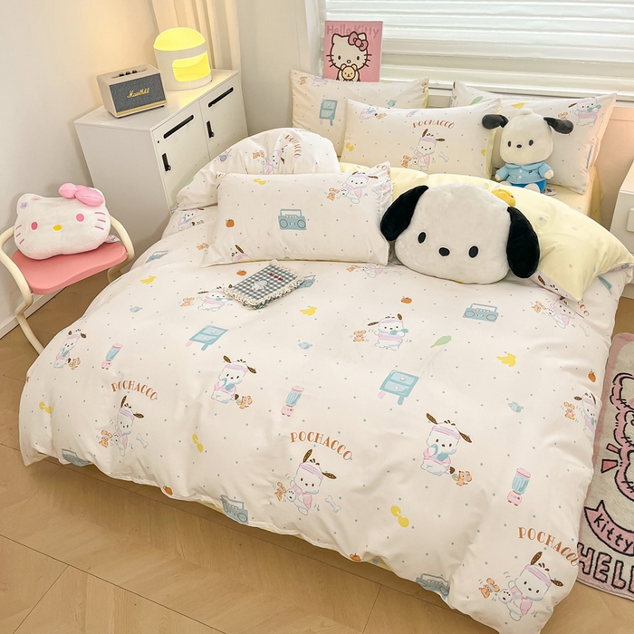 91家纺网 家纺一手货源 找家纺 暮思家居 2025新款正版授权三丽鸥全棉纯棉四件套系列-第三批 运动帕恰狗