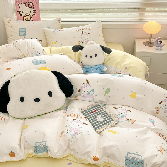 91家纺网 家纺一手货源 找家纺 暮思家居 2025新款正版授权三丽鸥全棉纯棉四件套系列-第三批 运动帕恰狗