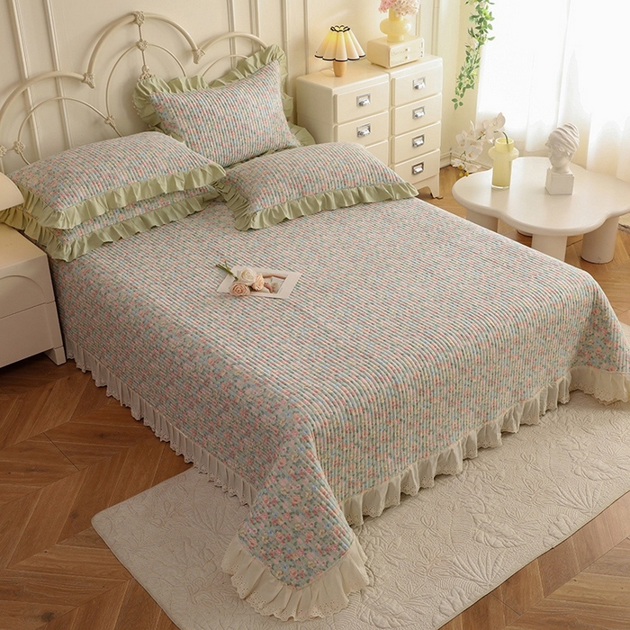 91家纺网 家纺一手货源 找家纺 （总）美达家纺 2025新款全棉夹棉密道款床盖单品床盖床盖单件（可定制）