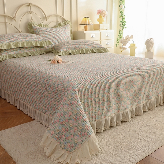 91家纺网 家纺一手货源 找家纺 （总）美达家纺 2025新款全棉夹棉密道款床盖单品床盖床盖单件（可定制）