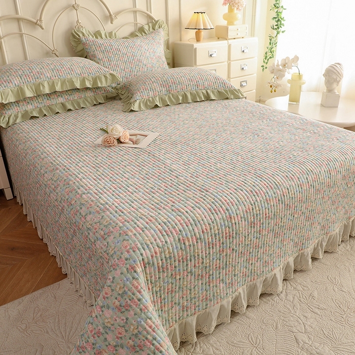 91家纺网 家纺一手货源 找家纺 （总）美达家纺 2025新款全棉夹棉密道款床盖单品床盖床盖单件（可定制）