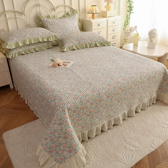 91家纺网 家纺一手货源 找家纺 （总）美达家纺 2025新款全棉夹棉密道款床盖单品床盖床盖单件（可定制）