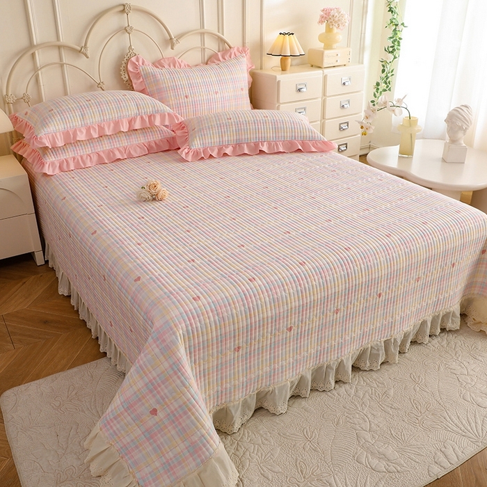 91家纺网 家纺一手货源 找家纺 （总）美达家纺 2025新款全棉夹棉密道款床盖单品床盖床盖单件（可定制）