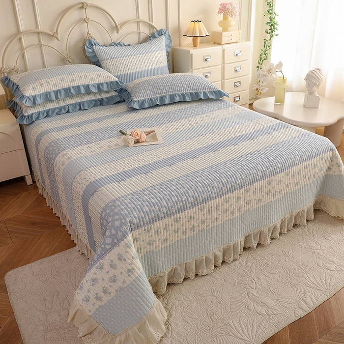 91家纺网 家纺一手货源 找家纺 （总）美达家纺 2025新款全棉夹棉密道款床盖单品床盖床盖单件（可定制）