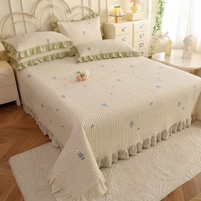 91家纺网 家纺一手货源 找家纺 （总）美达家纺 2025新款全棉夹棉密道款床盖单品床盖床盖单件（可定制）