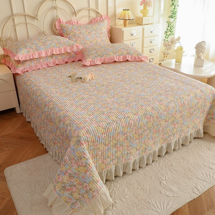 91家纺网 家纺一手货源 找家纺 （总）美达家纺 2025新款全棉夹棉密道款床盖单品床盖床盖单件（可定制）