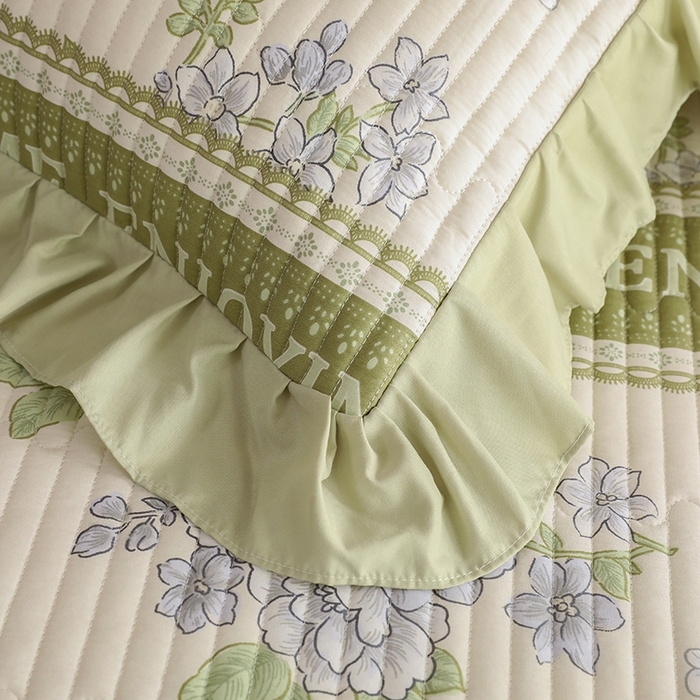 91家纺网 家纺一手货源 找家纺 美达家纺 2025新款全棉夹棉密道款床盖单品床盖床盖单件 风之恋（可定制）