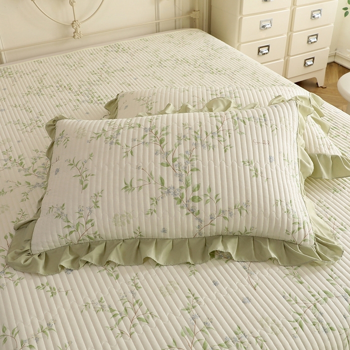 91家纺网 家纺一手货源 找家纺 美达家纺 2025新款全棉夹棉密道款床盖单品床盖床盖单件 花枝摇曳（可定制）