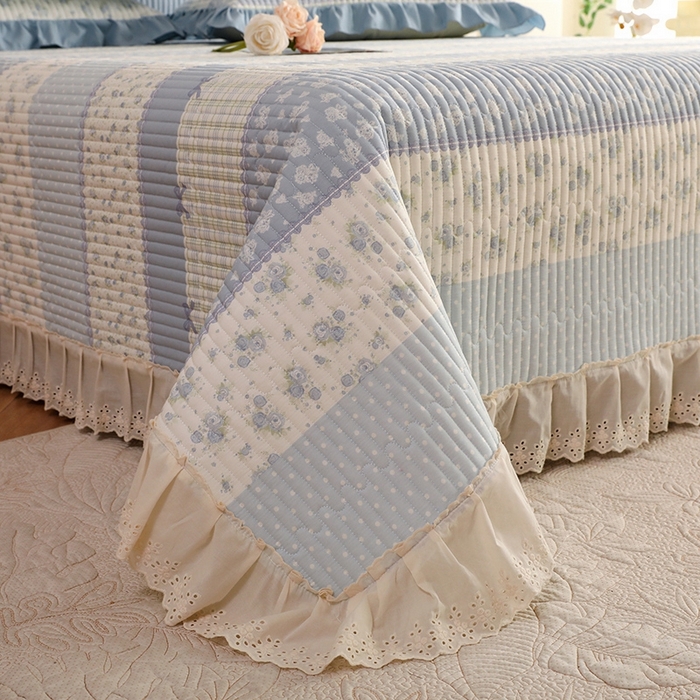 91家纺网 家纺一手货源 找家纺 美达家纺 2025新款全棉夹棉密道款床盖单品床盖床盖单件 暮风寻蝶（可定制）