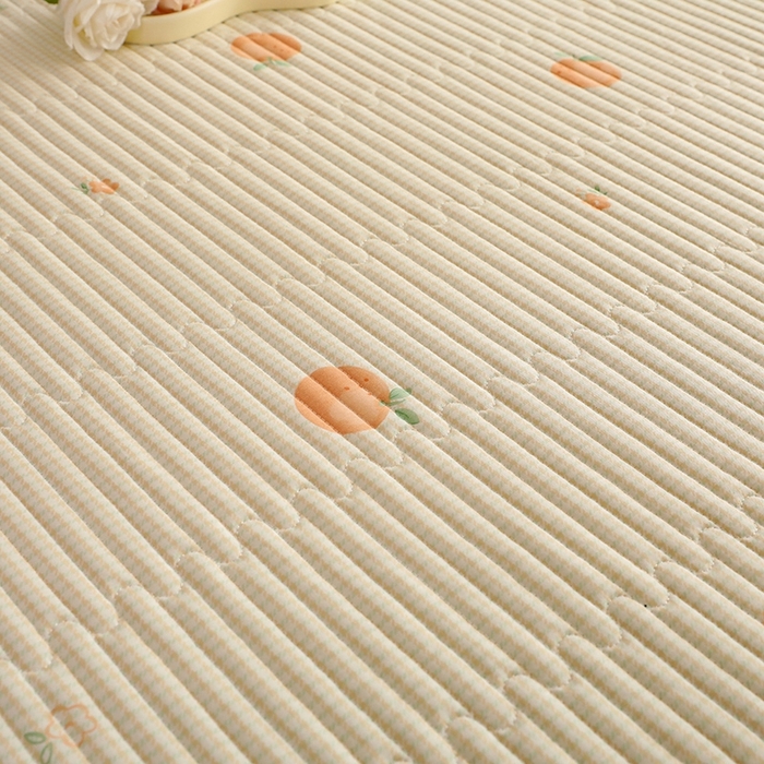 91家纺网 家纺一手货源 找家纺 美达家纺 2025新款全棉夹棉密道款床盖单品床盖床盖单件 小橙橘