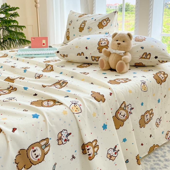 91家纺网 家纺一手货源 找家纺 （总）寻米 2025新款全棉纯棉印花学生季四件套