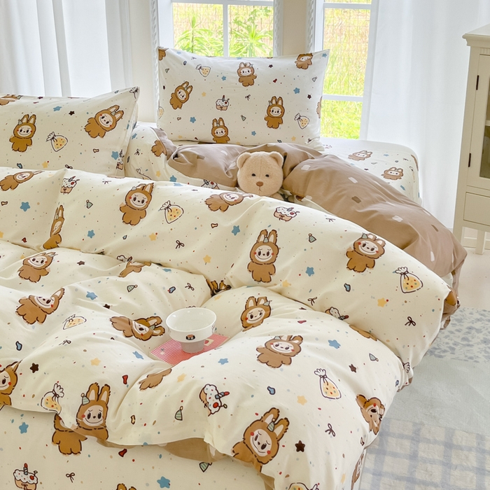 91家纺网 家纺一手货源 找家纺 （总）寻米 2025新款全棉纯棉印花学生季四件套