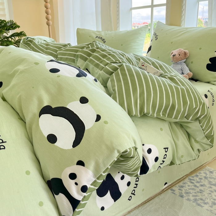 91家纺网 家纺一手货源 找家纺 （总）寻米 2025新款全棉纯棉印花学生季四件套