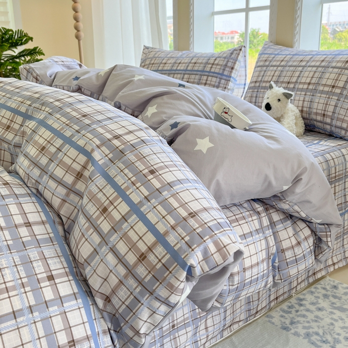 91家纺网 家纺一手货源 找家纺 （总）寻米 2025新款全棉纯棉印花学生季四件套