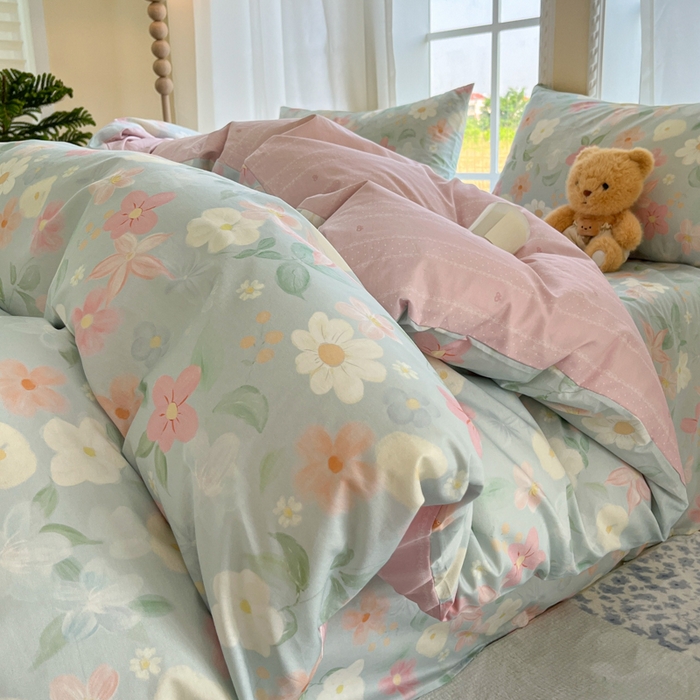 91家纺网 家纺一手货源 找家纺 （总）寻米 2025新款全棉纯棉印花学生季四件套