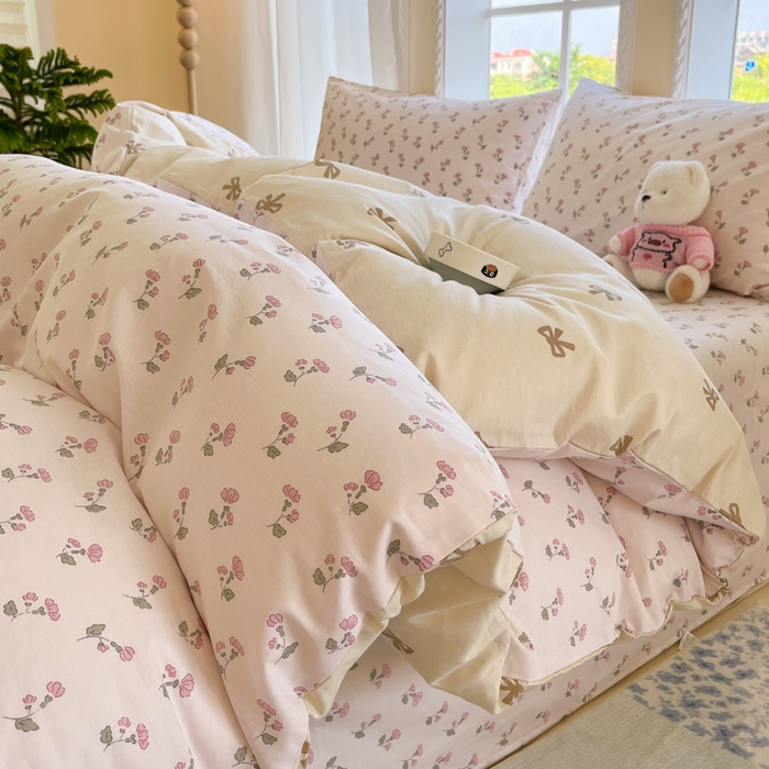 91家纺网 家纺一手货源 找家纺 （总）寻米 2025新款全棉纯棉印花学生季四件套