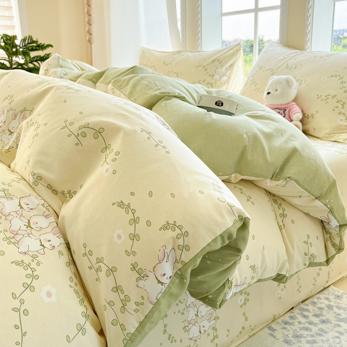 91家纺网 家纺一手货源 找家纺 （总）寻米 2025新款全棉纯棉印花学生季四件套